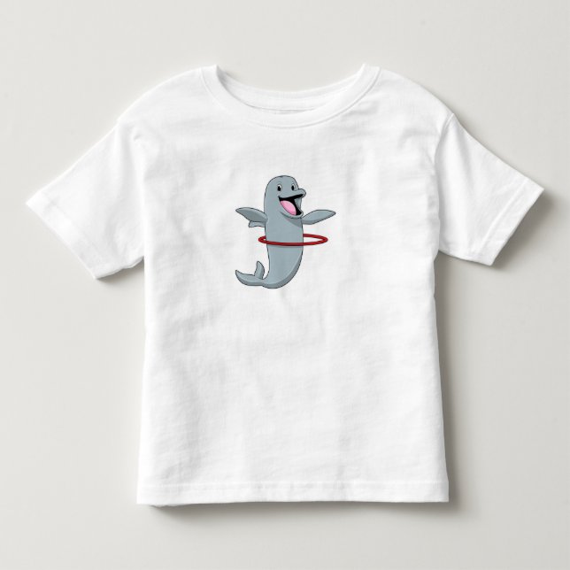 Dolphin at Endurance training with Fitness tires.p Toddler T-shirt (Front)
