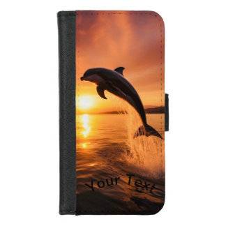 Dolphin At Golden Sunset iPhone 8/7 Wallet Case