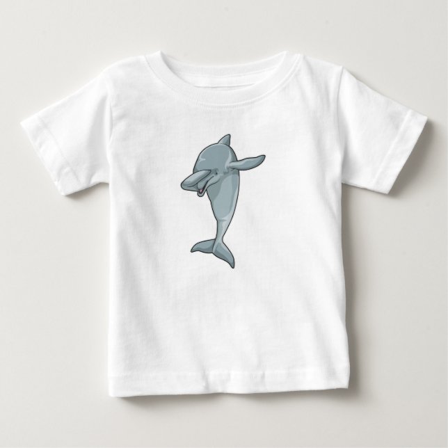 Dolphin at Hip Hop Dance Dab Baby T-Shirt (Front)