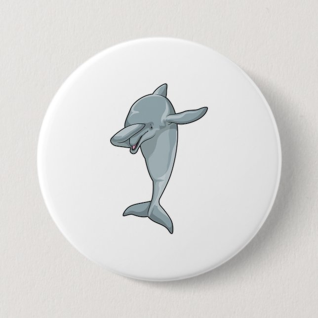 Dolphin at Hip Hop Dance Dab Button (Front)