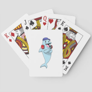 Dolphin at Listen to Music Poker Cards