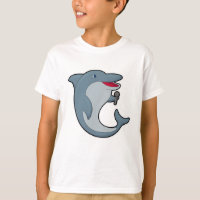 Dolphin at Singing with Microphone