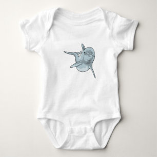 Dolphin at Swimming Baby Bodysuit