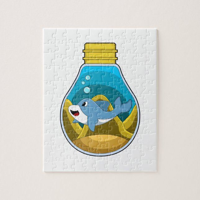 Dolphin at Swimming in Aquarium Jigsaw Puzzle (Vertical)