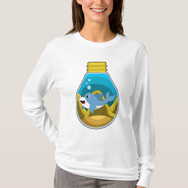 Dolphin at Swimming in Aquarium T-Shirt (Front)
