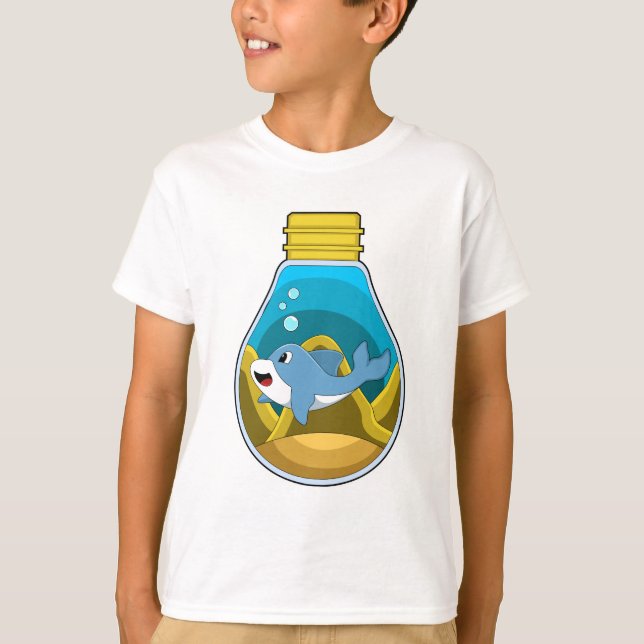 Dolphin at Swimming in Aquarium T-Shirt (Front)
