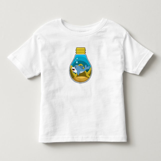 Dolphin at Swimming in Aquarium Toddler T-shirt (Front)