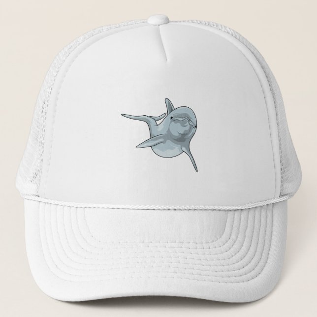 Dolphin at Swimming Trucker Hat (Front)