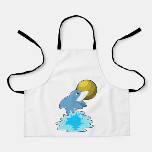 Dolphin at Swimming with Moon Apron