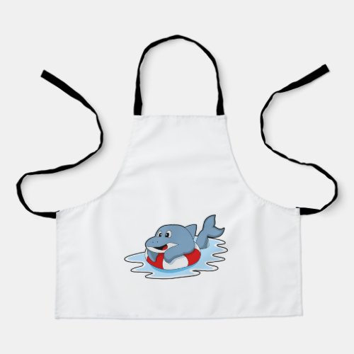 Dolphin at Swimming with Swim ringPNG Apron