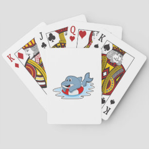 Dolphin at Swimming with Swim ring.PNG Poker Cards