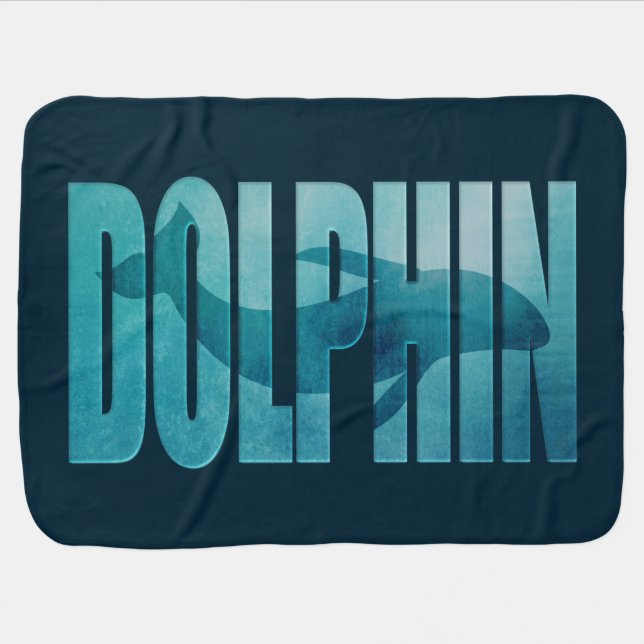 dolphin baby blanket (Horizontal)