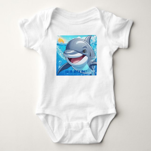 Dolphin Baby Bodysuit (Front)