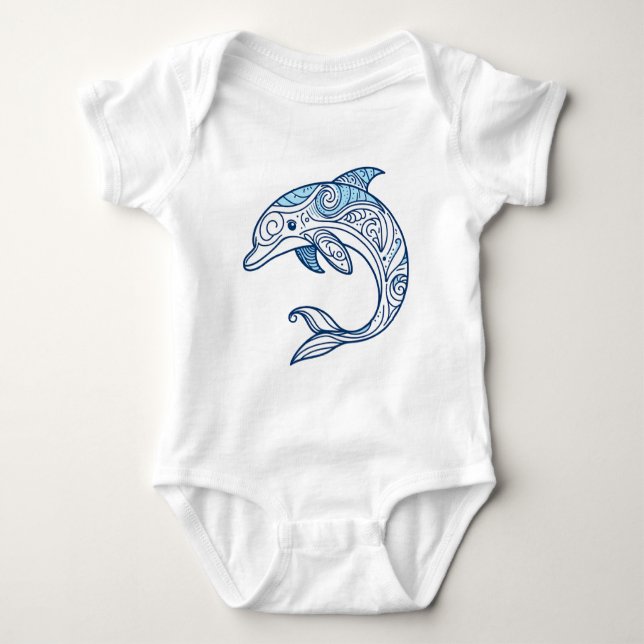 Dolphin Baby Bodysuit (Front)