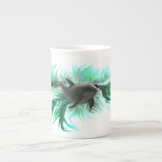 Dolphin Baby Bone China Mug (Front)