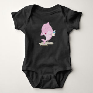 Dolphin Baby bottle Milk Bodysuit