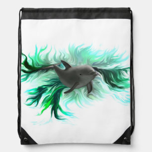 Dolphin Baby Drawstring Bag