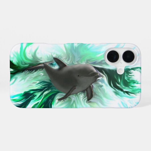 Dolphin Baby Iphone Case (Back Horizontal)
