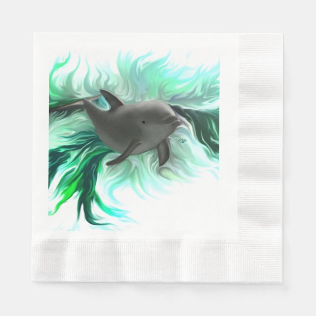 Dolphin Baby Napkins (Front)