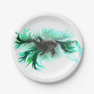 Dolphin Baby Paper Plates