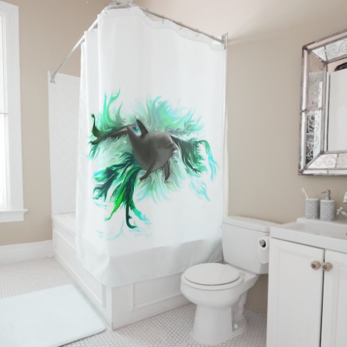 Dolphin Baby Shower Curtain