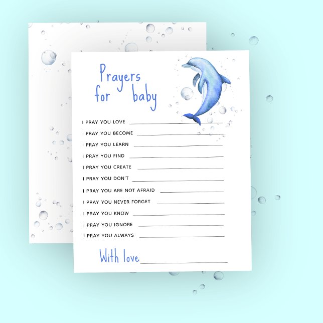 Dolphin baby shower - prayers for baby (Creator Uploaded)