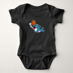 Dolphin Basketball player Basketball Baby Bodysuit