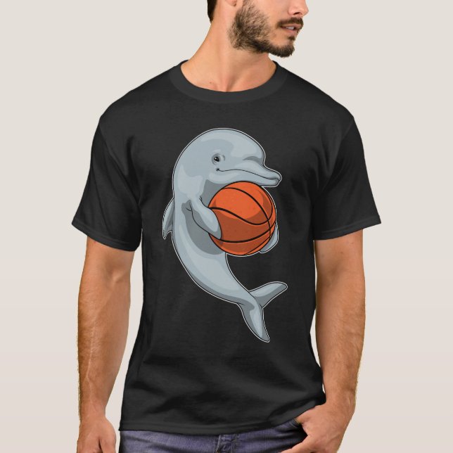 Dolphin Basketball player Basketball T-Shirt (Front)