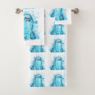 Dolphin bath towel set