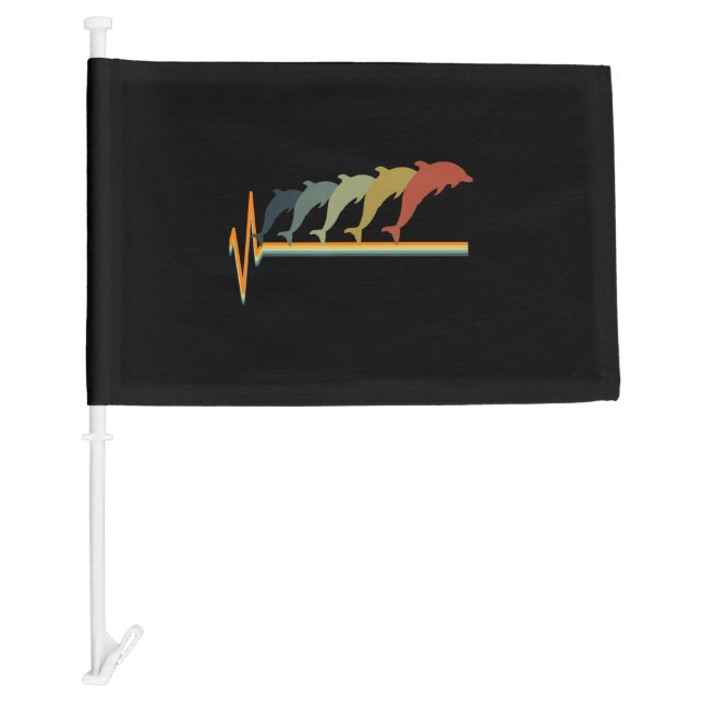 Dolphin  Biology T Sea  Marine Love Gift Car Flag (Front)