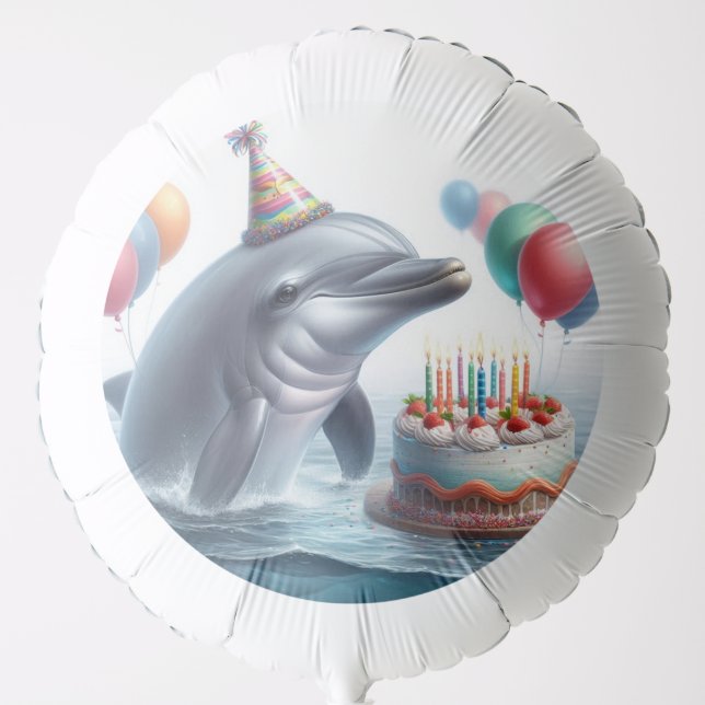 Dolphin Birthday Balloon (Front)
