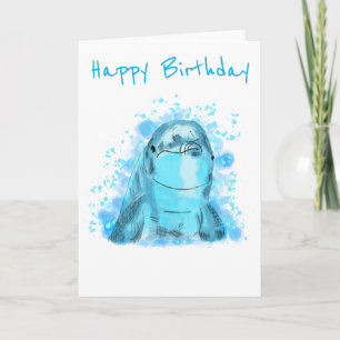 Dolphin Birthday  Card