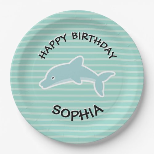 Dolphin Birthday Party Animals Paper Plates