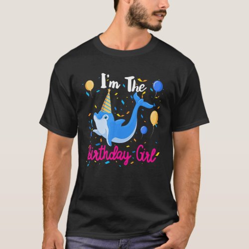 Dolphin Birthday Party Girl Gift For Her T_Shirt