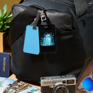 Dolphin Black Luggage Tag