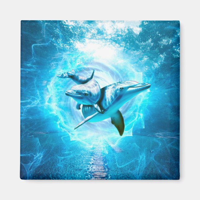 dolphin blue fantasy magnet (Front)