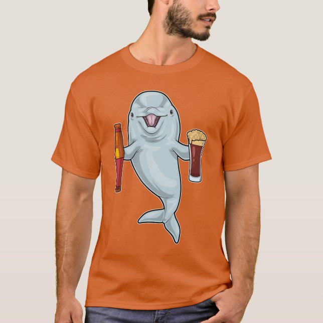 Dolphin Bottle Beer T-Shirt (Front)