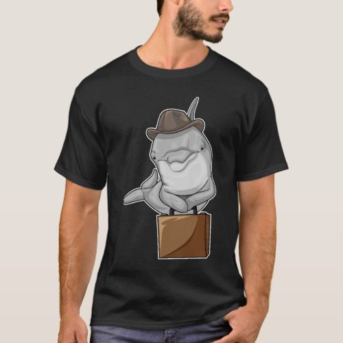 Dolphin Businessman Briefcase T_Shirt