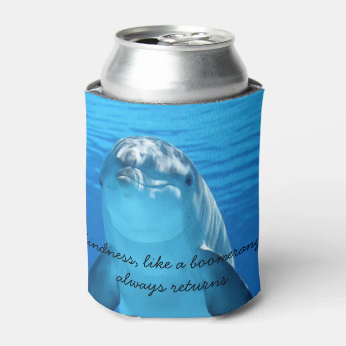PORPOISE Soda Beer Can Holder Dolphin Insulator Cooler Koozie Coozie NEW L6 