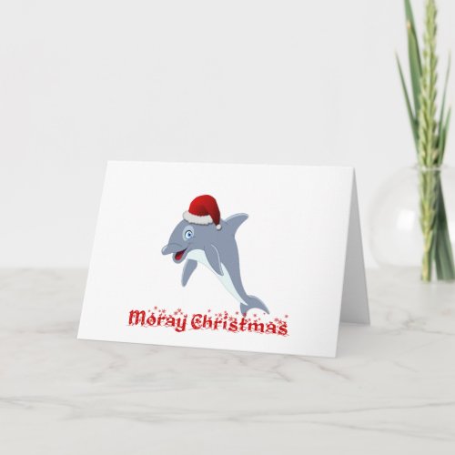 Dolphin Christmas Holiday Card
