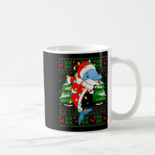 Dolphin Christmas Lights Santa Costume Ugly Xmas S Coffee Mug