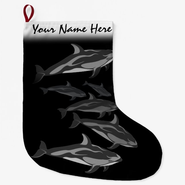 Dolphin Christmas Stocking Personalized Dolphin (Front)