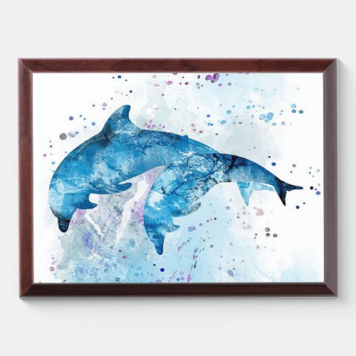 Dolphin Colorful Art Design  Dolphin Lover  Award Plaque