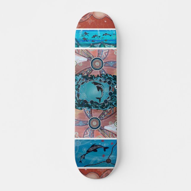 Dolphin Corroboree Skateboard Deck (Front)