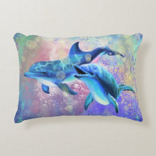 Dolphin Couple - Beautiful - Accent Pillow