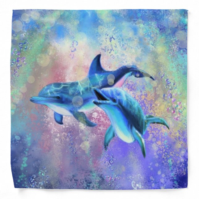 Dolphin Couple - Beautiful Bandana (Front)