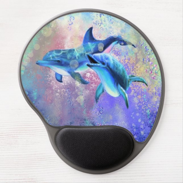 Dolphin Couple - Beautiful Gel Mouse Pad (Front)