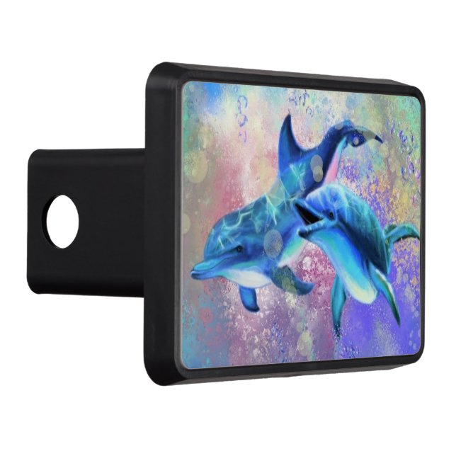 Dolphin Couple - Beautiful Hitch Cover (Right)