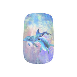 Dolphin Couple - Beautiful - Minx Nail Art