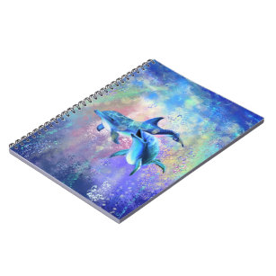 COMPOSITION NOTEBOOK-WIDE RULED- 110 PAGES-7.5*9.25: dolphin gifts for  women/dolphin gifts for kids/dolphin composition notebook /miami dolphins